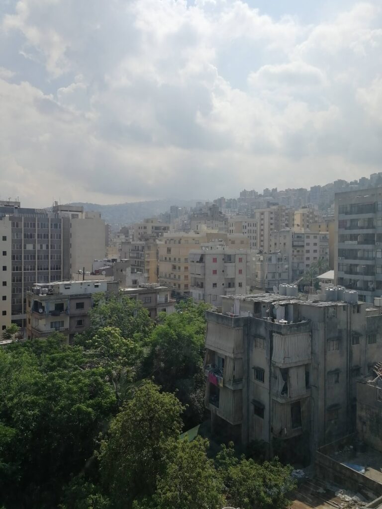 My hotel room view in Beirut